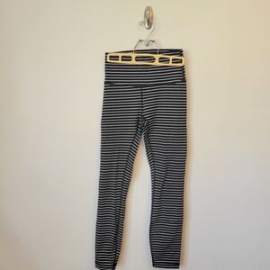 lululemon athletica Wunder Under High Rise, 25" Black & White Stripe Leggings